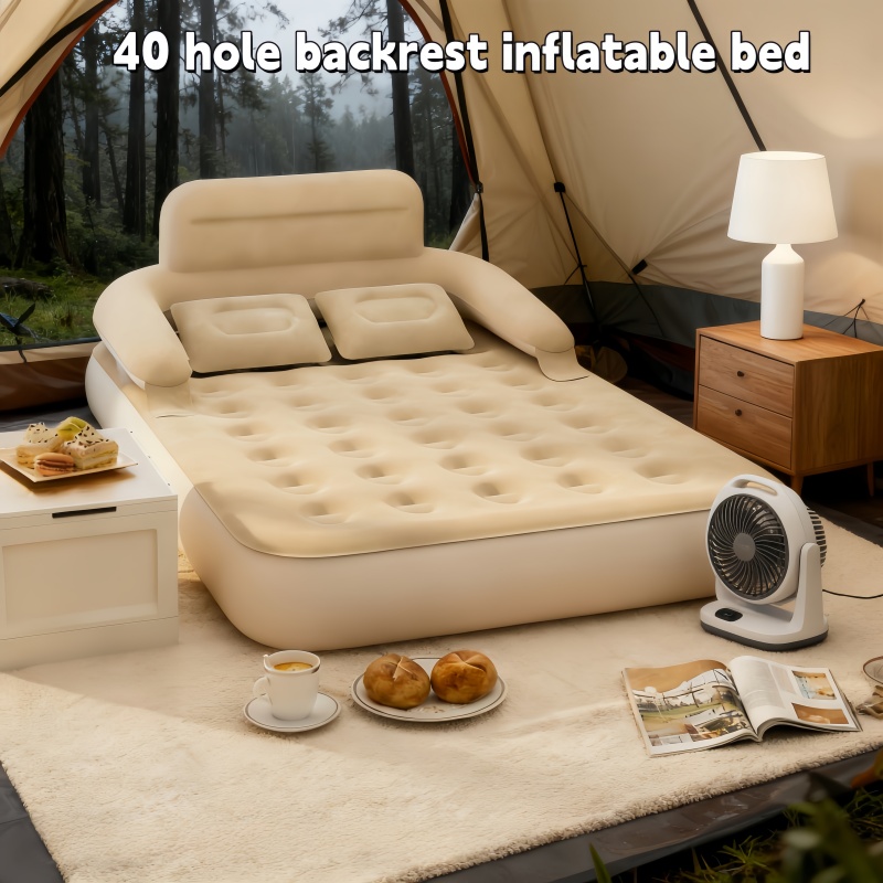 Outdoor Furniture Sofa - Cama Inflable Portátil para Dos Personas,