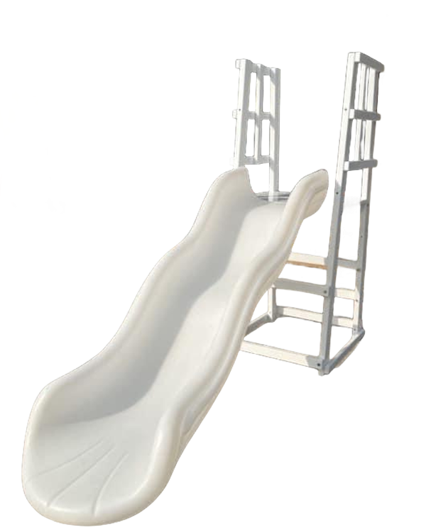 Outdoor Furniture Kids - Gran oferta, tobogán doble blanco para