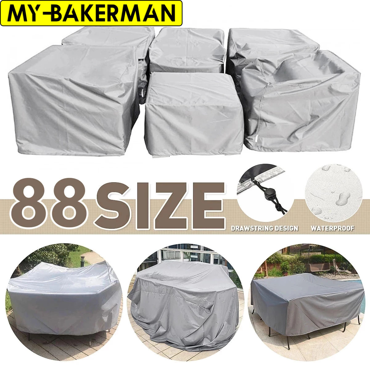 Outdoor Furniture Table And Chairs - Fundas para muebles de Patio impermeables,