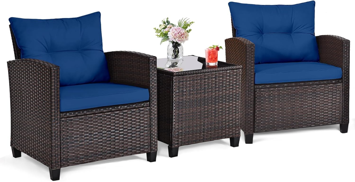 Outdoor Furniture Sofa - Conjunto bistro de mimbre de ratán
