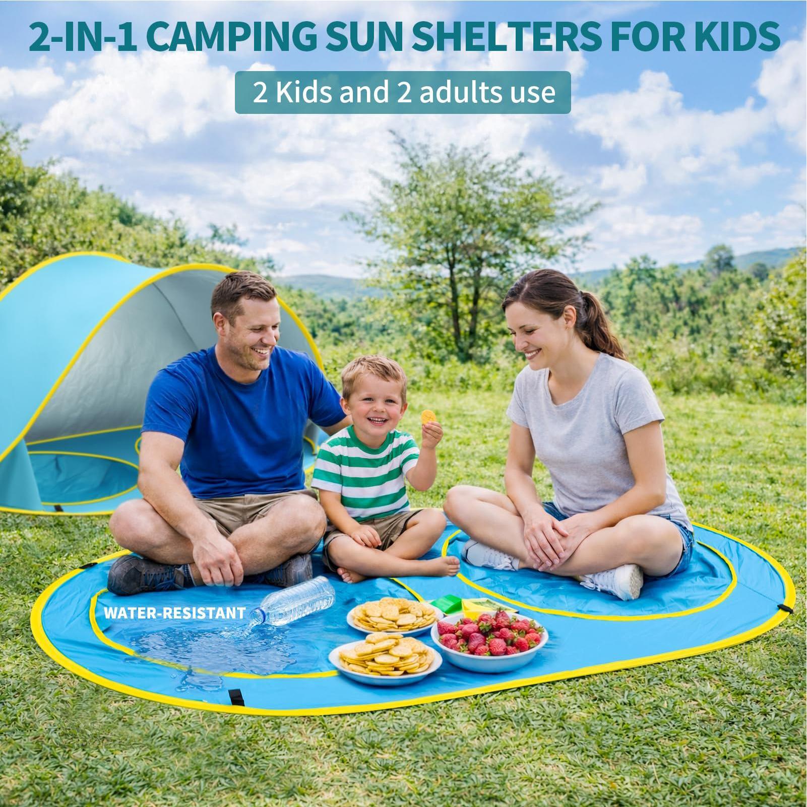 Carpa de playa para niños con  - Sun Sail Shade reseña y precio
