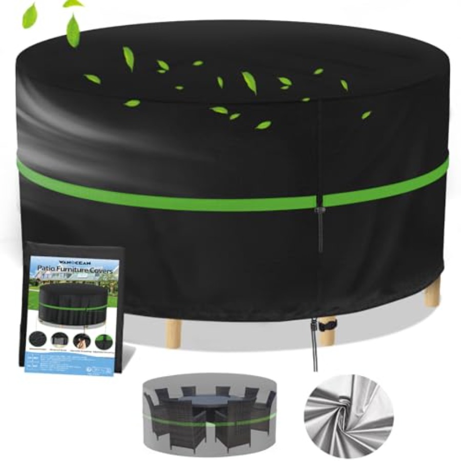 Fundas redondas para muebles d - Outdoor Furniture Table And Chairs reseña y precio