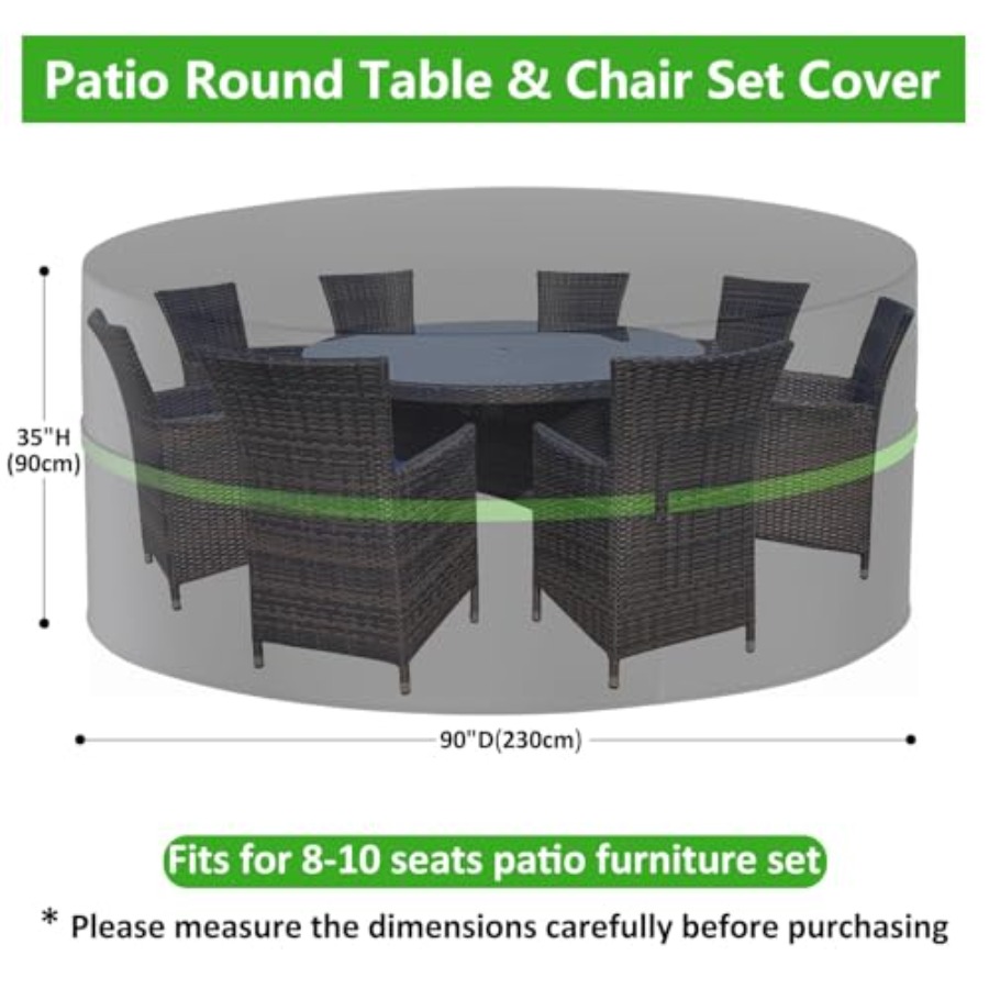 Fundas redondas para muebles d - Outdoor Furniture Table And Chairs reseña y precio