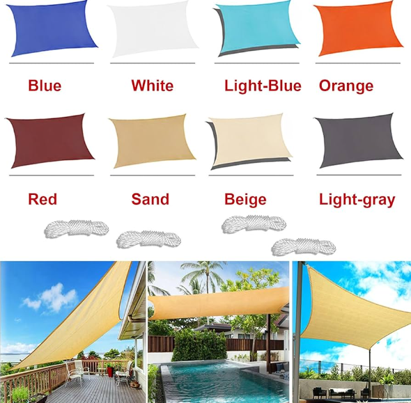 Malla de sombra UV para exteri - Sun Sail Shade reseña y precio