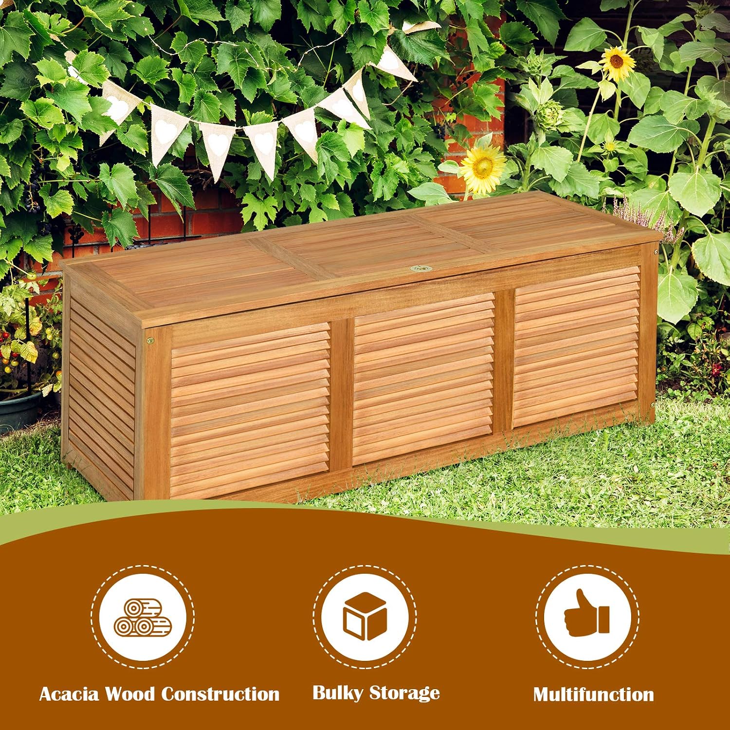 Banco de almacenamiento de mad - Garden Storage Box reseña y precio