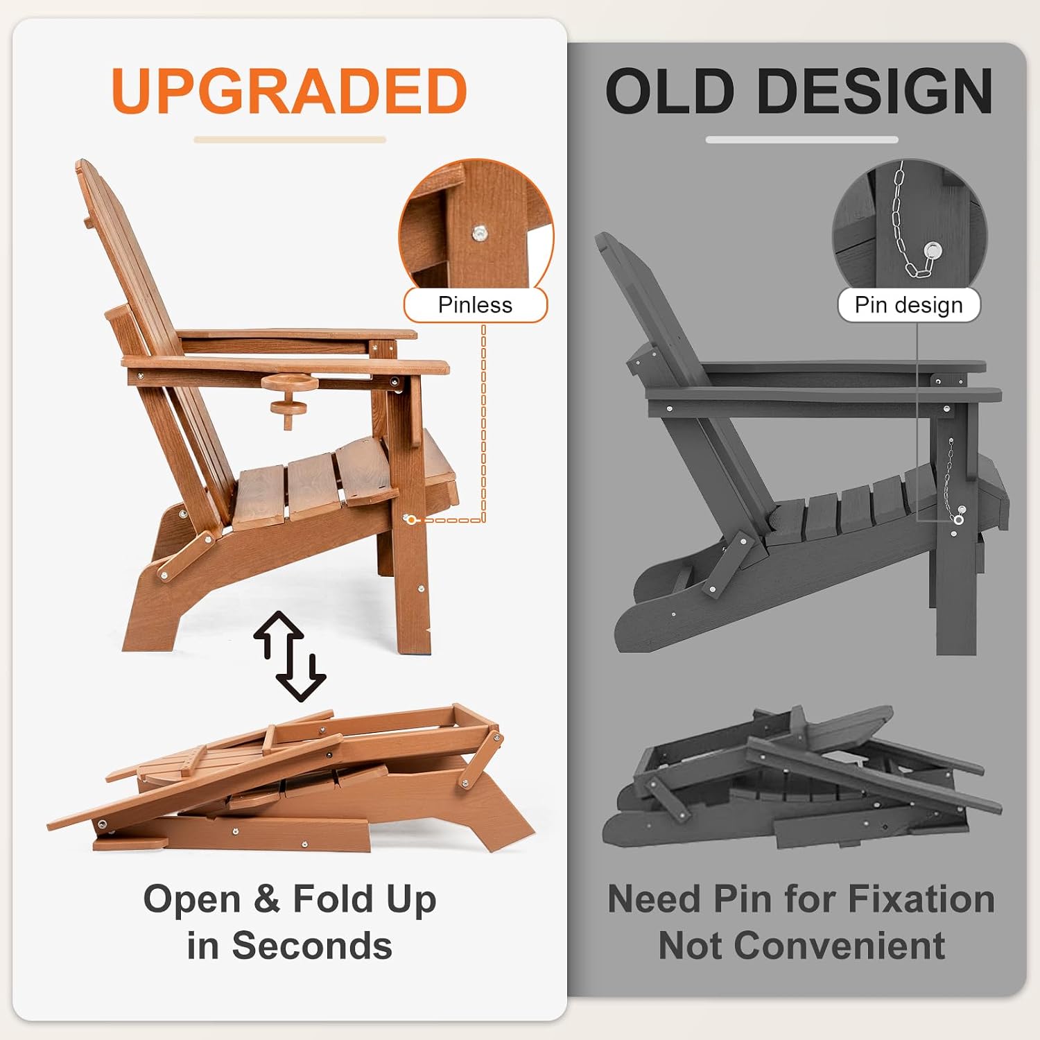 Silla Adirondack Plegable de G - Adirondack Chair Wood reseña y precio