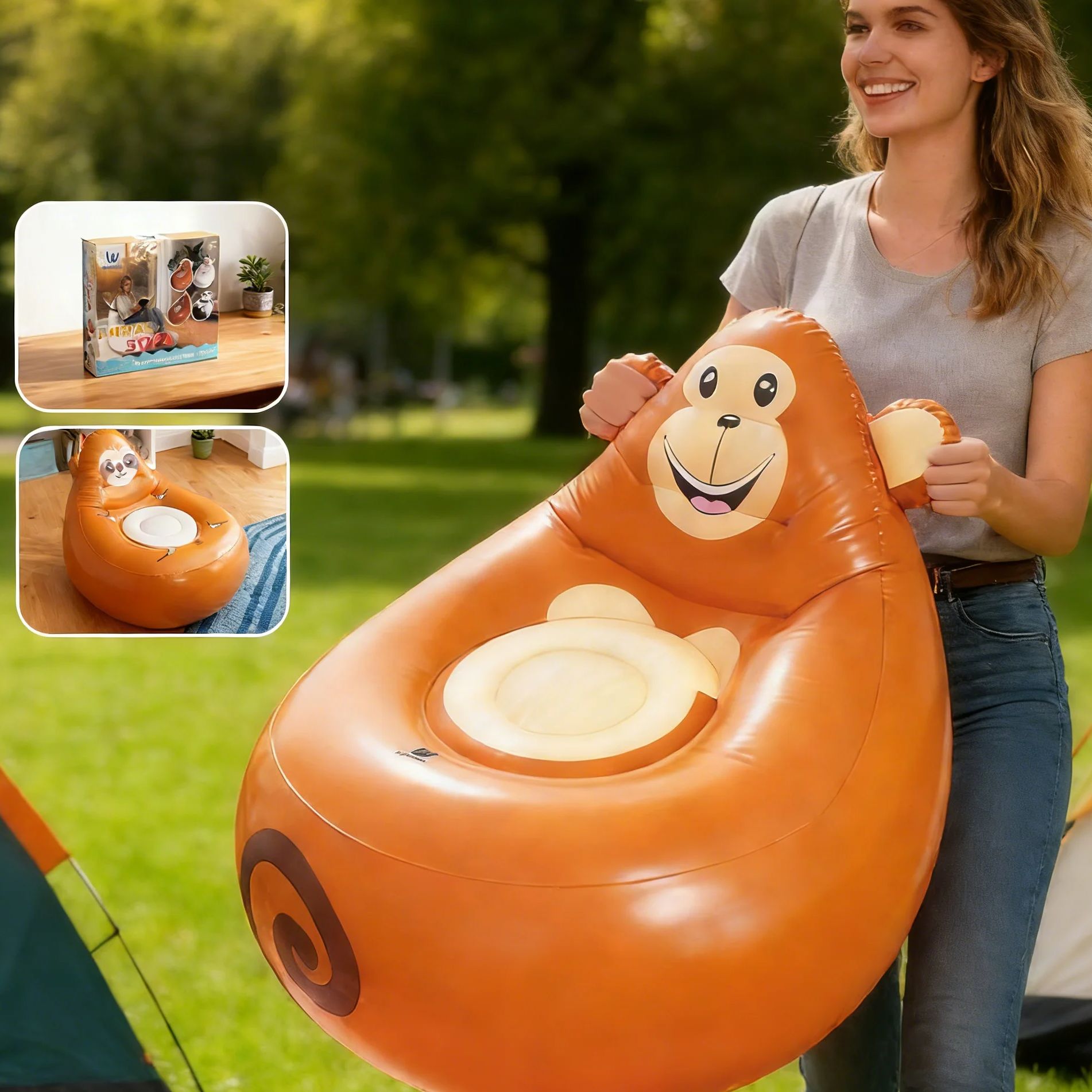 Sofá perezoso inflable para ni - Outdoor Furniture Kids reseña y precio