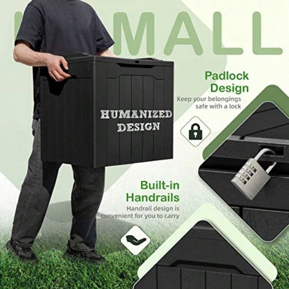 Caja de almacenamiento de resi - Garden Storage Box reseña y precio