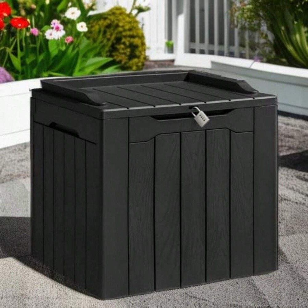 Caja de almacenamiento de resi - Garden Storage Box reseña y precio