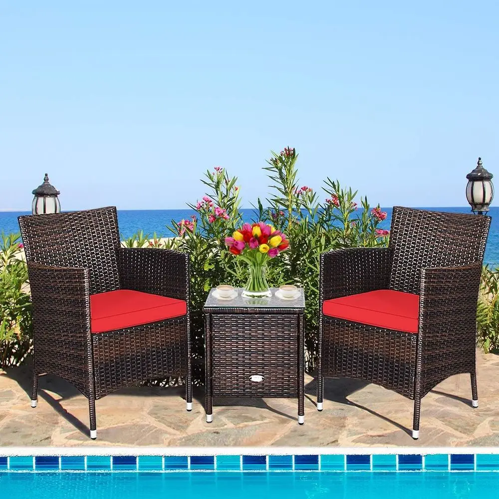 Conjunto de Muebles de Mimbre  - Outdoor Furniture Table And Chairs reseña y precio