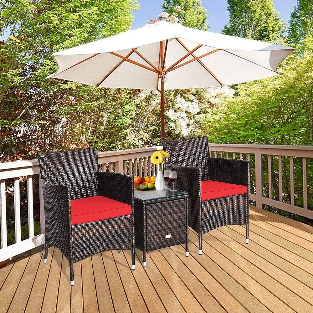 Conjunto de Muebles de Mimbre  - Outdoor Furniture Table And Chairs reseña y precio