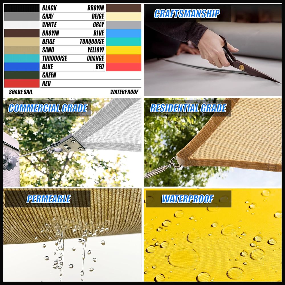 Vela de Sombra Rectangular Neg - Sun Sail Shade reseña y precio