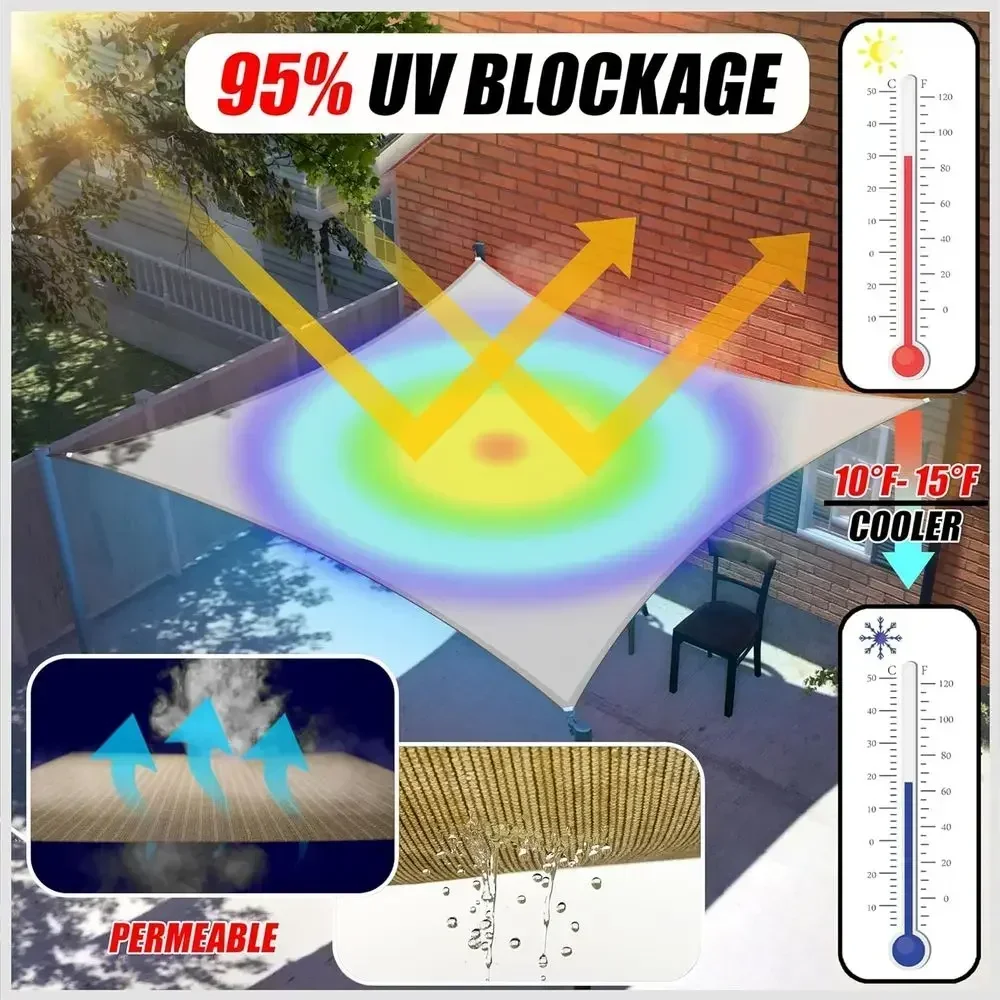 Vela de Sombra Beige de 8' x 1 - Sun Sail Shade reseña y precio