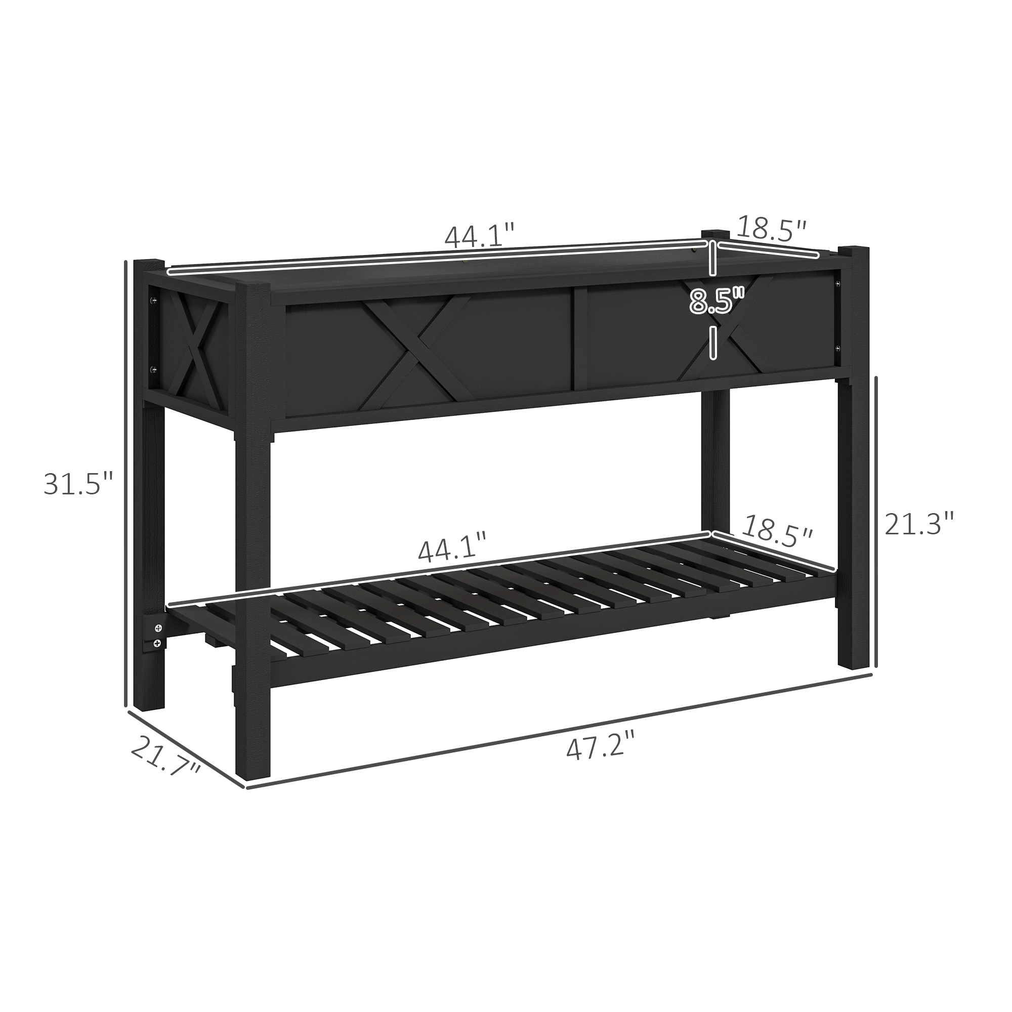 Jardinera Elevada de Madera, c - Garden Storage Box reseña y precio