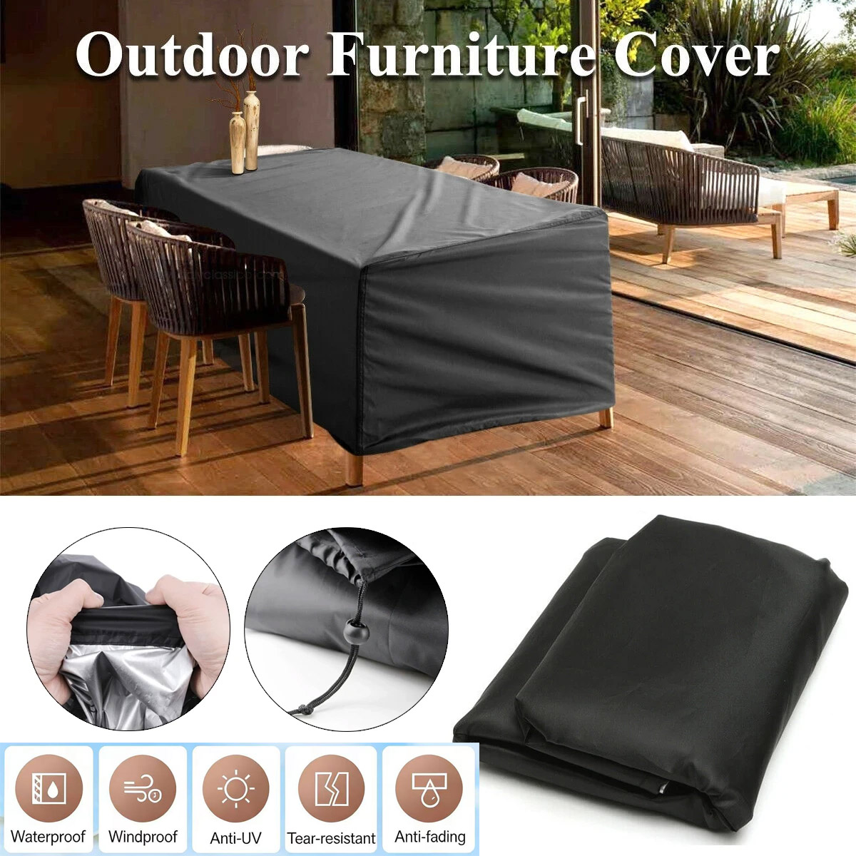 Fundas Impermeables para Muebl - Outdoor Furniture Table And Chairs reseña y precio