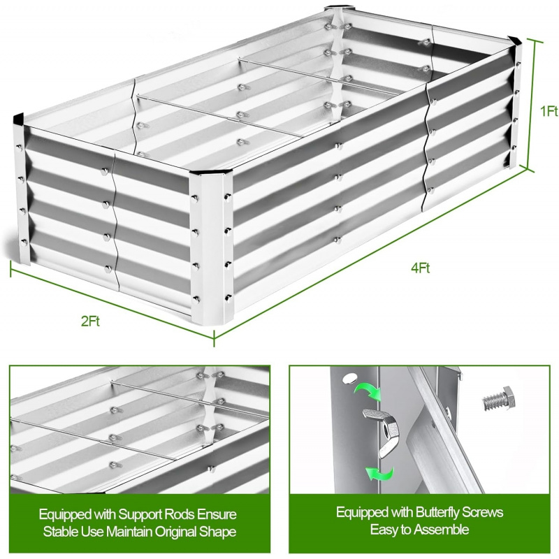 Jardinera Grande sin Fondo, Ga - Garden Storage Box reseña y precio