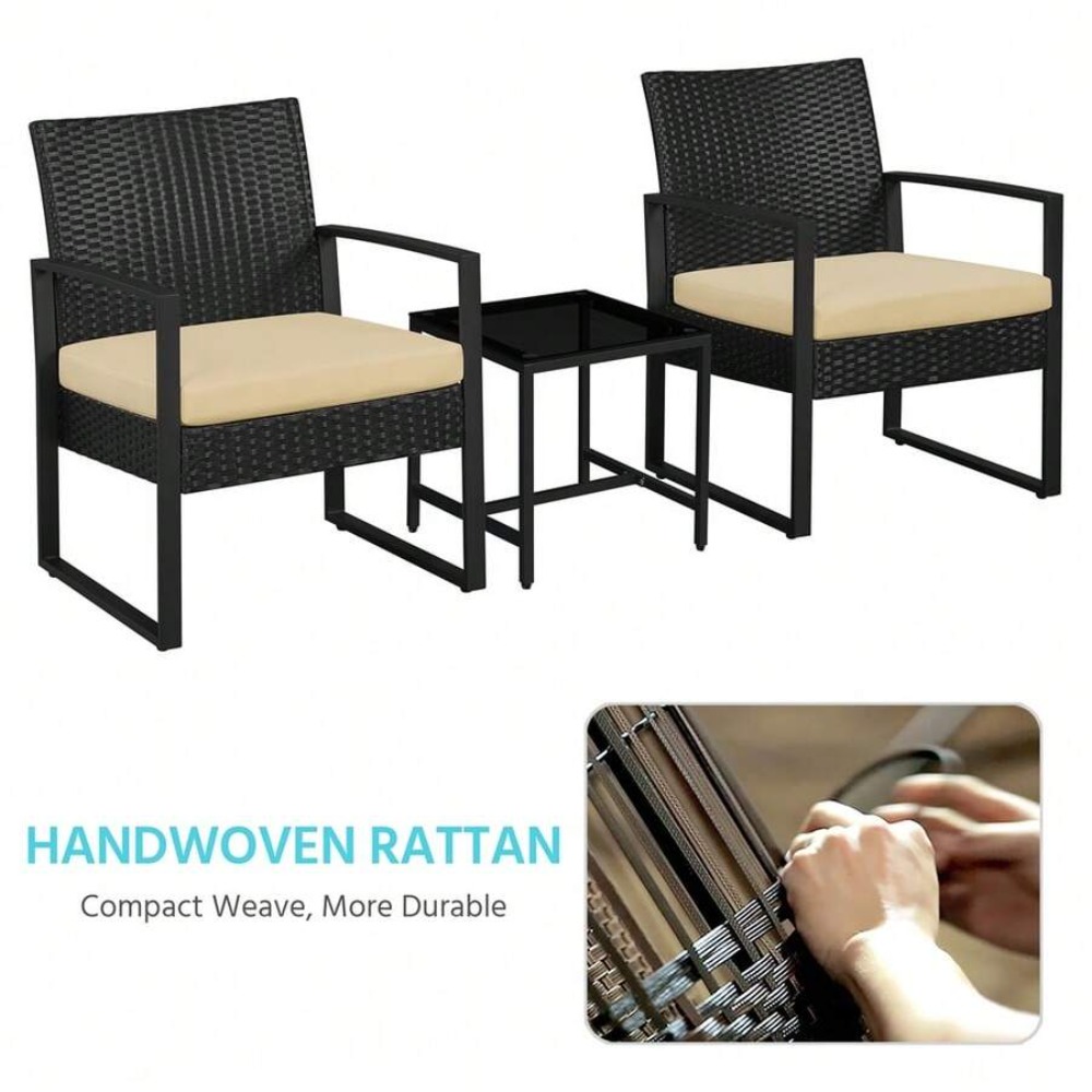 Conjunto de muebles de mimbre  - Outdoor Furniture Table And Chairs reseña y precio