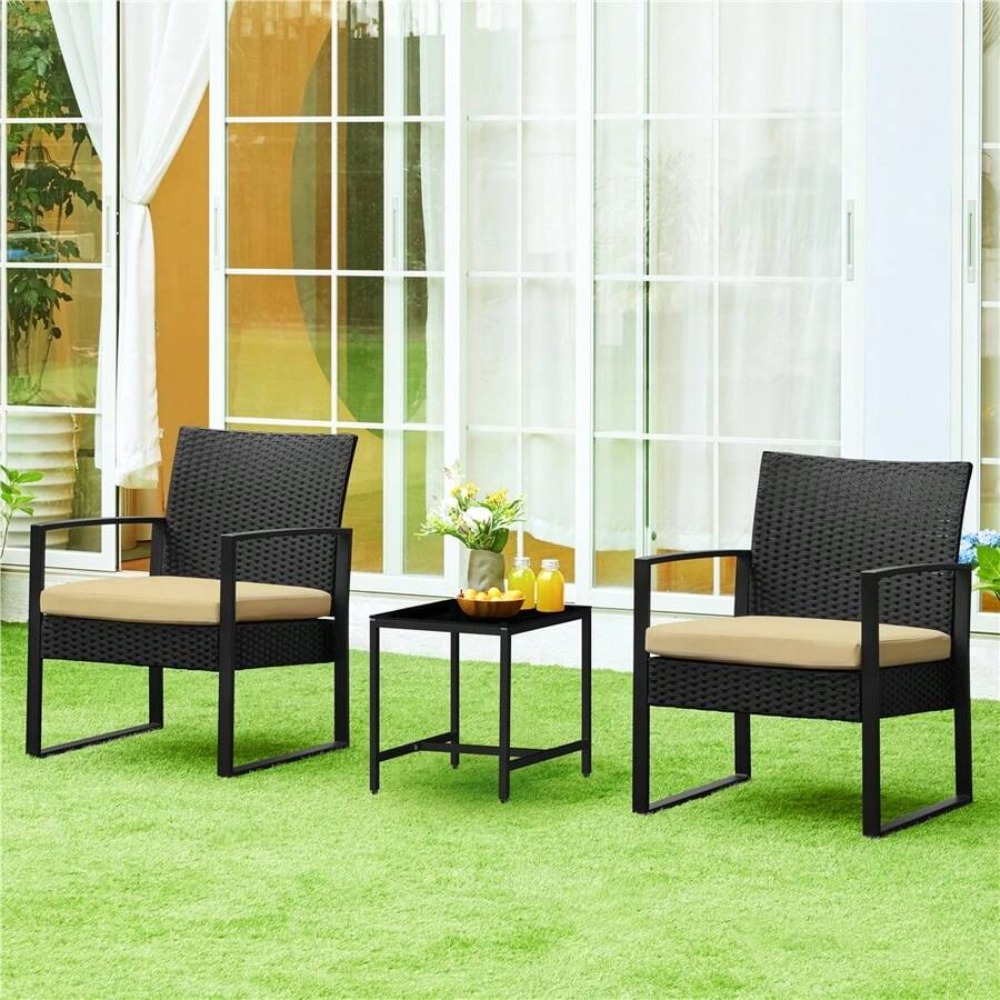 Conjunto de muebles de mimbre  - Outdoor Furniture Table And Chairs reseña y precio