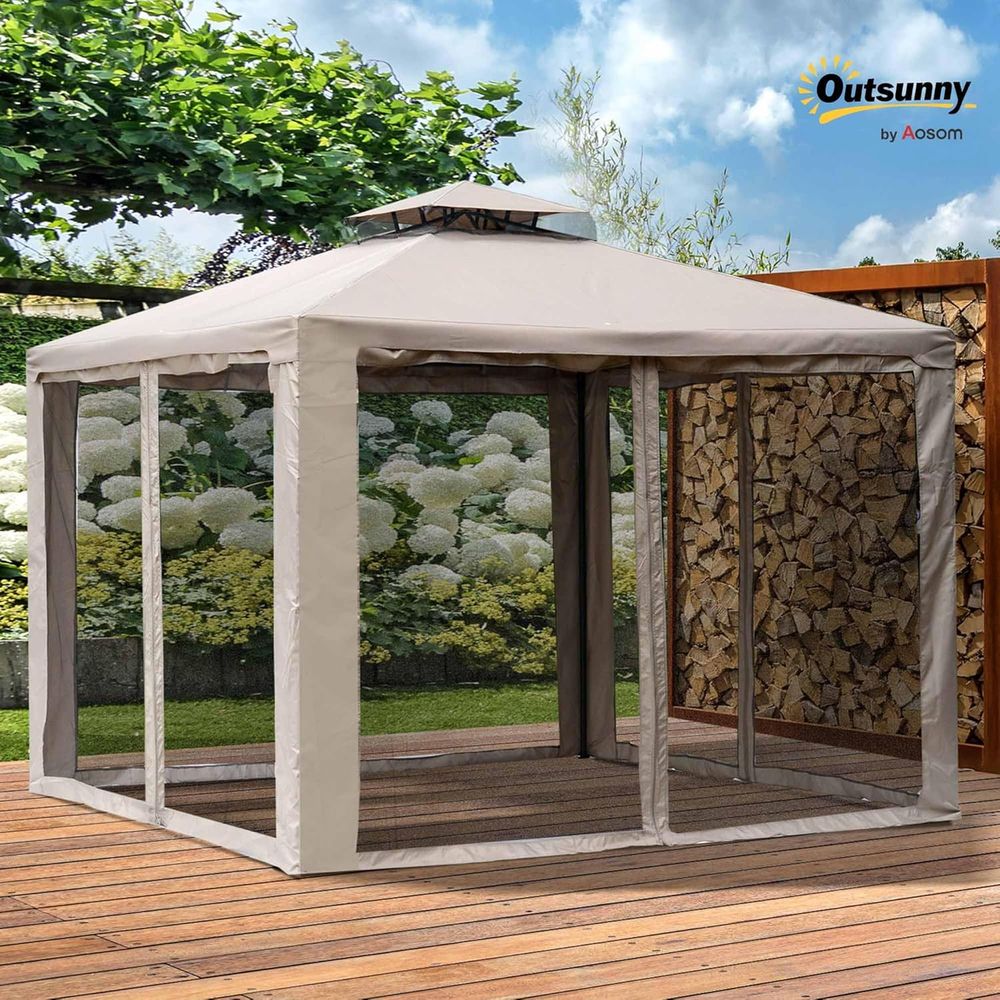Gazebo para Patio de 9.6' x 9. - Outdoor Furniture Sofa reseña y precio