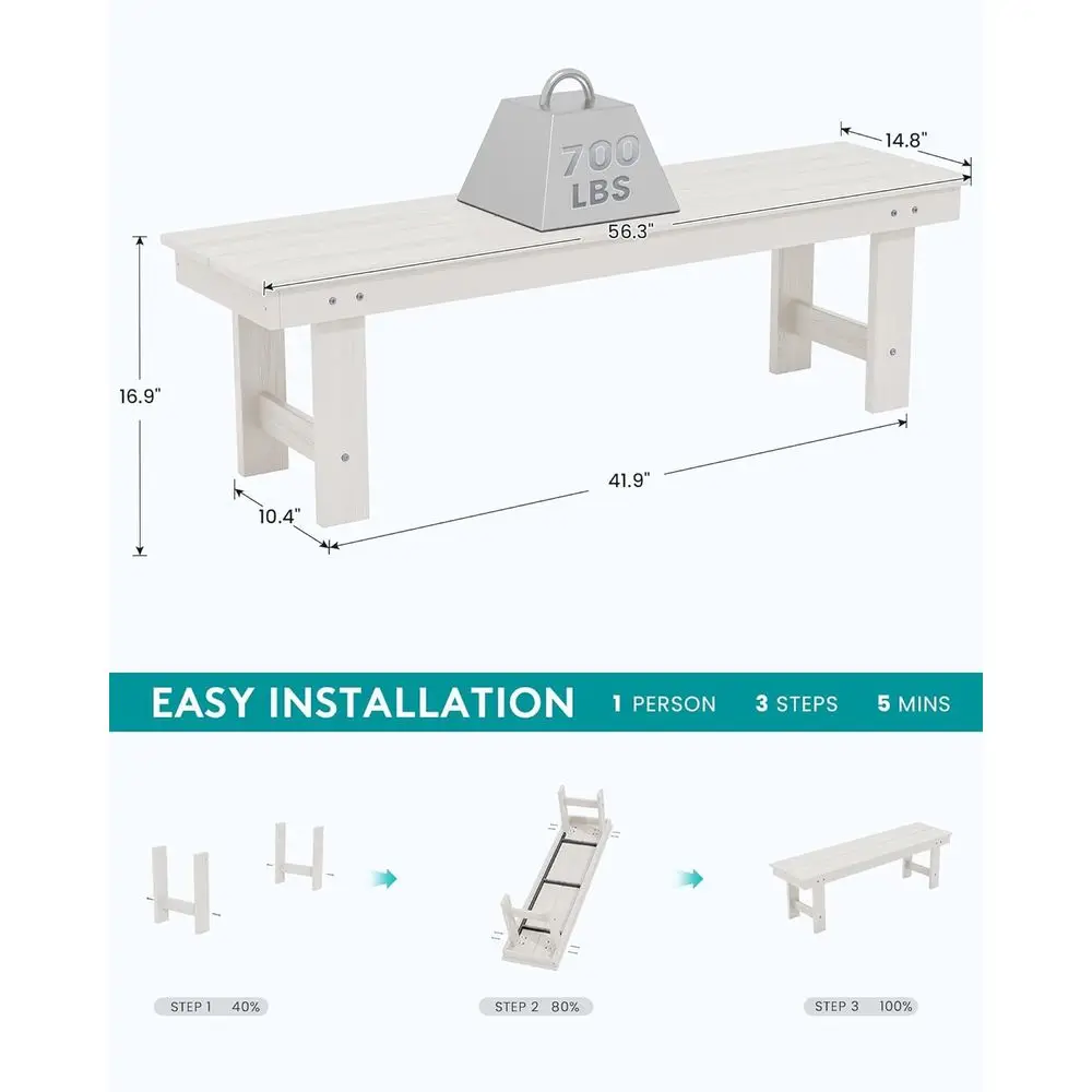Banco de exterior de HDPE resi - Outdoor Furniture Polywood reseña y precio
