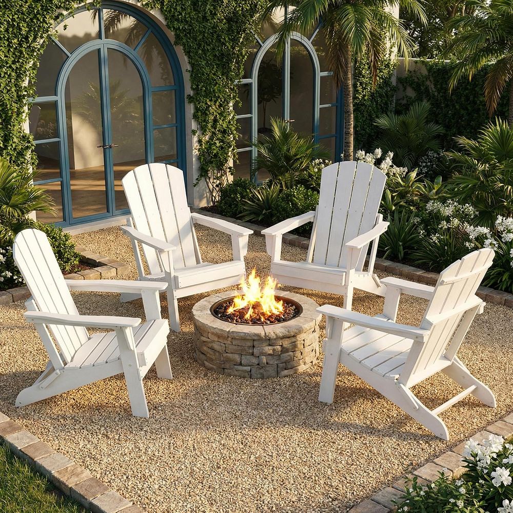 Juego de 4 Sillas Adirondack P - Adirondack Chair Wood reseña y precio