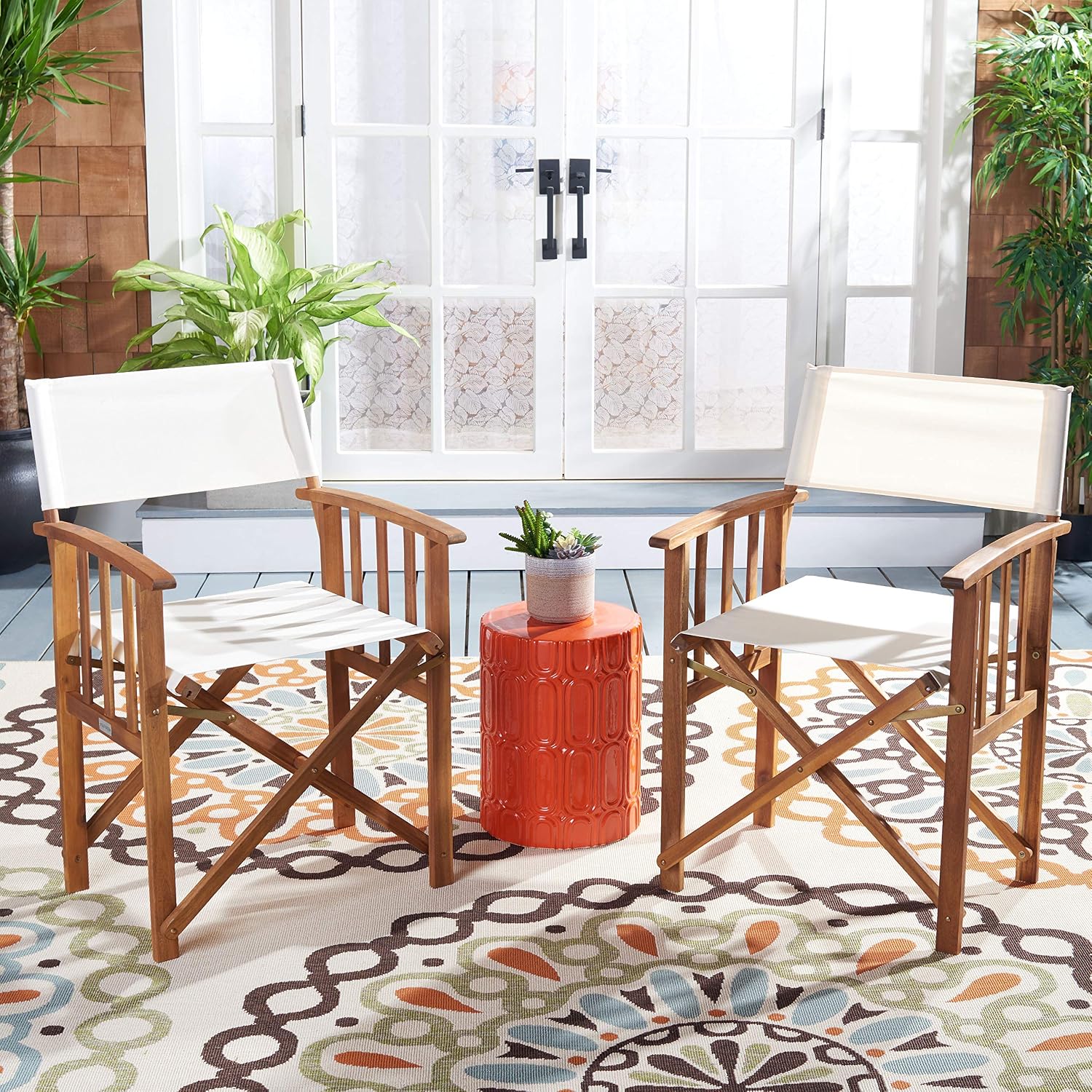 Juego de 2 Sillas Plegables Al - Outdoor Furniture Table And Chairs reseña y precio
