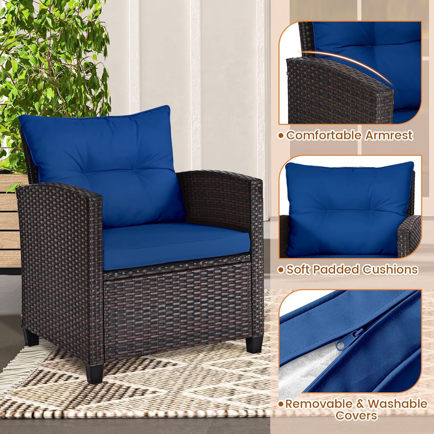 Conjunto bistro de mimbre de r - Outdoor Furniture Sofa reseña y precio