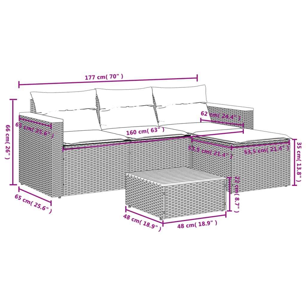 Conjunto de Sofá de Patio de 3 - Outdoor Furniture Polywood reseña y precio